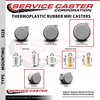 Service Caster 3 Inch MRI Safe Caster, 10mm Threaded Stem SCC-TS02S75-TPR-GRY-M10X22-MRI